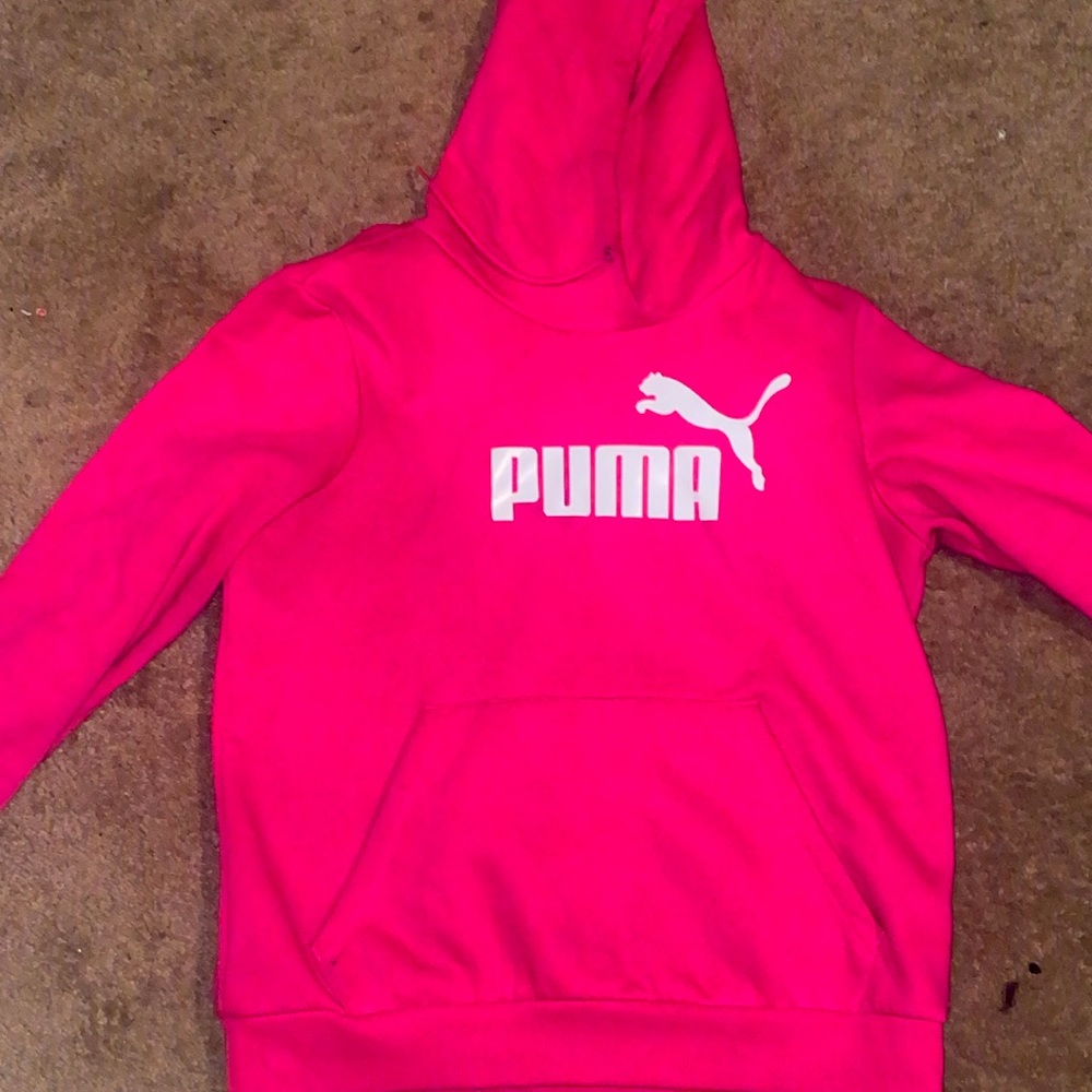 PUMA HOODIE ALL PINK !!